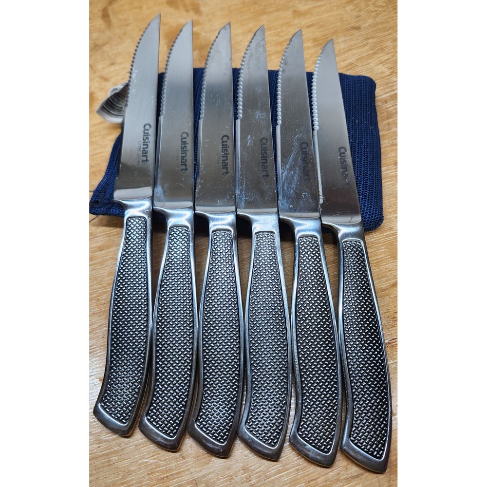 Cuisinart‎ Classic Stainless Steel 6 Piece Steak Knife Set C77SS-15P-SK Serrated